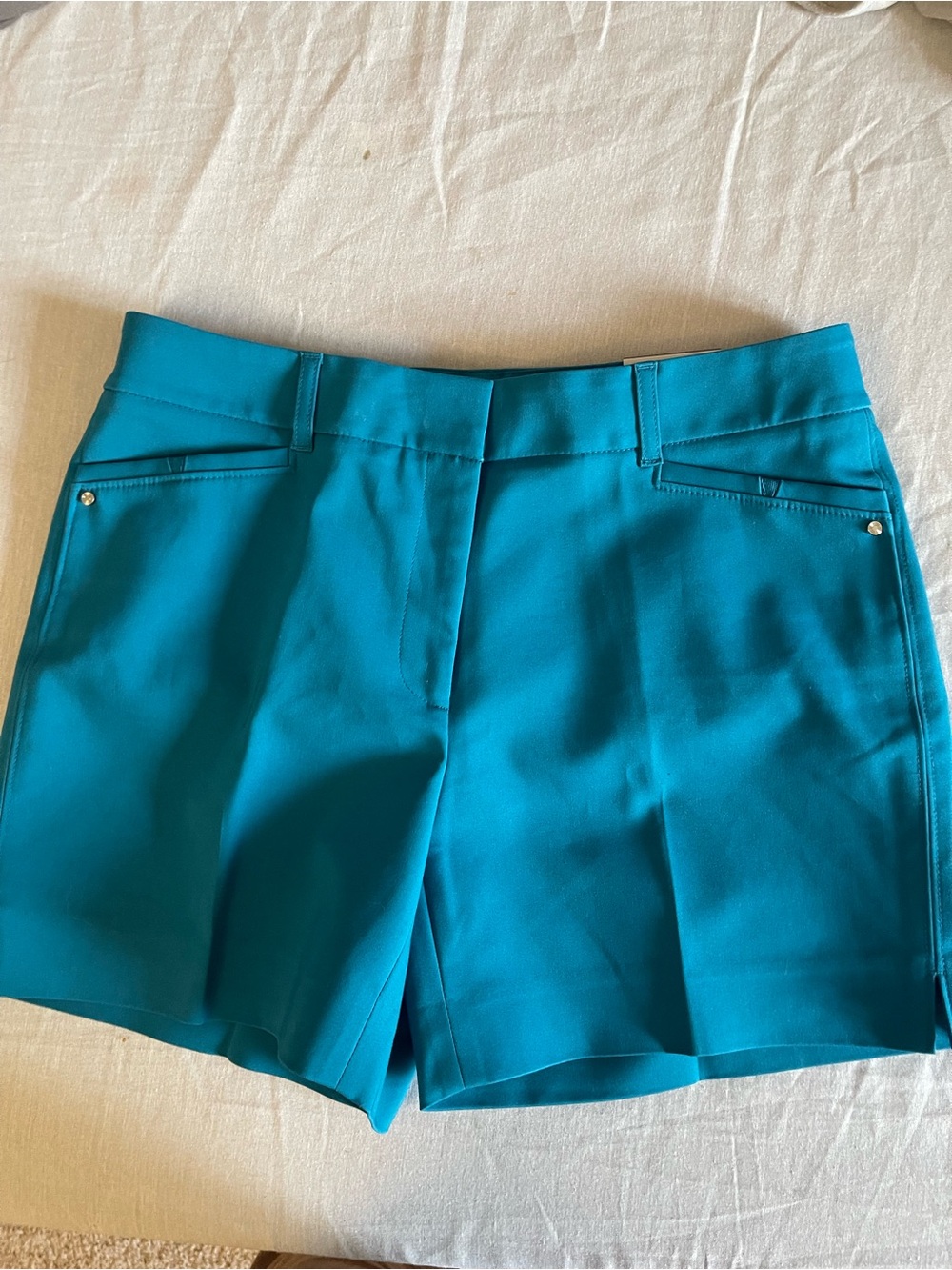 White House Black Market Teal Tailored Bermuda Shorts